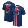 CHAMPIONS #25 PSG Home Soccer Jersey 2024/25 Navy - CHAMPIONS OF EUROPE - gojersey
