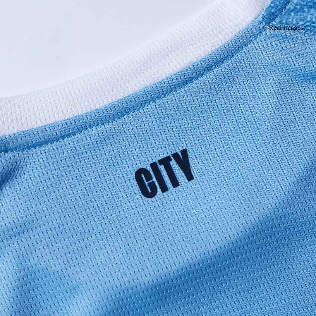 Manchester City Home Soccer Jersey Kit 2025/26 Kids(Jersey+Shorts) - gojersey
