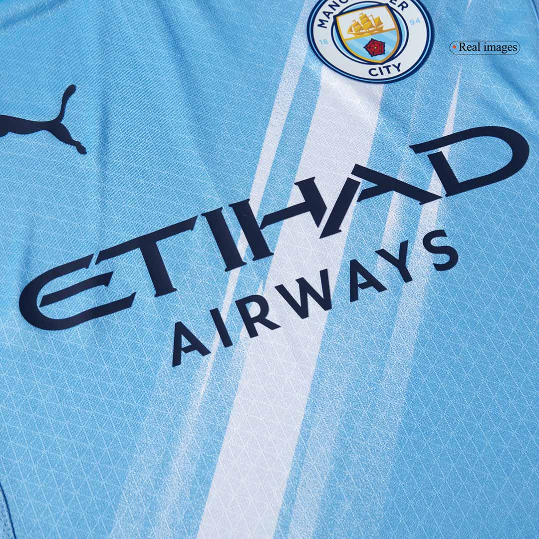 Authentic Manchester City Home Soccer Jersey 2025/26 Blue - gojersey