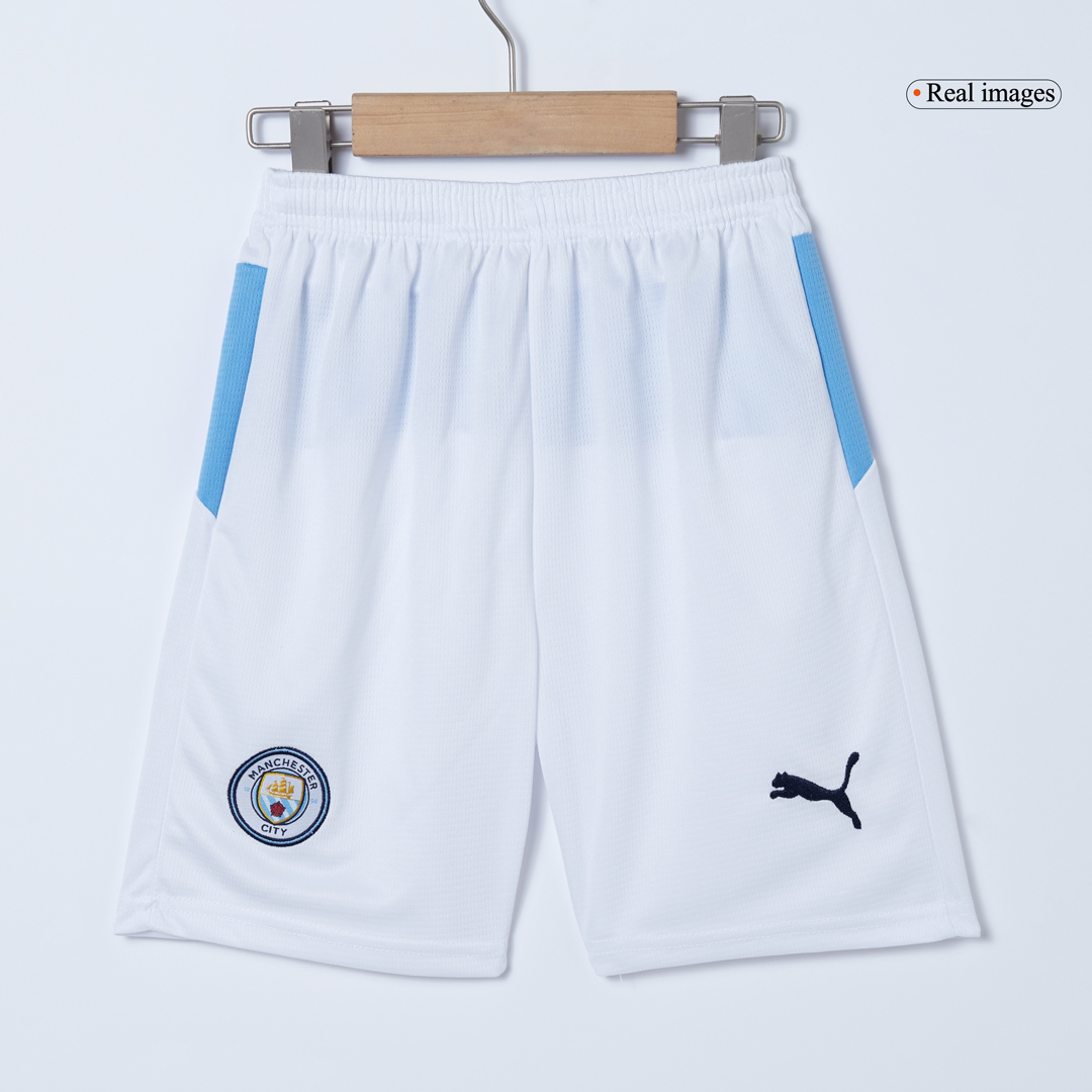 Manchester City Home Soccer Jersey Kit 2025/26 Kids(Jersey+Shorts) - gojersey