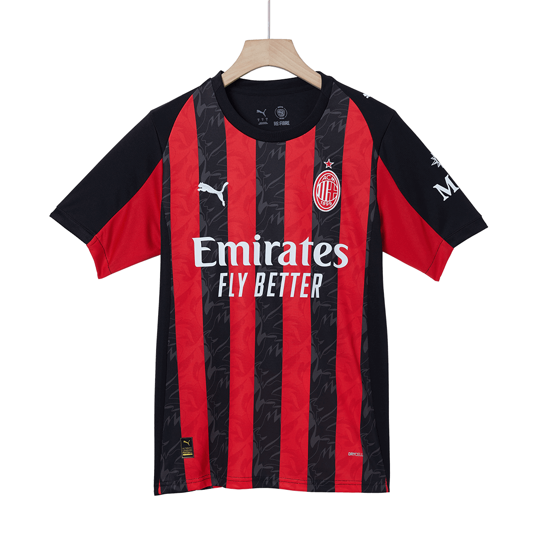 GIMENEZ #7 AC Milan Home Soccer Jersey 2025/26 Red&Black - gojersey
