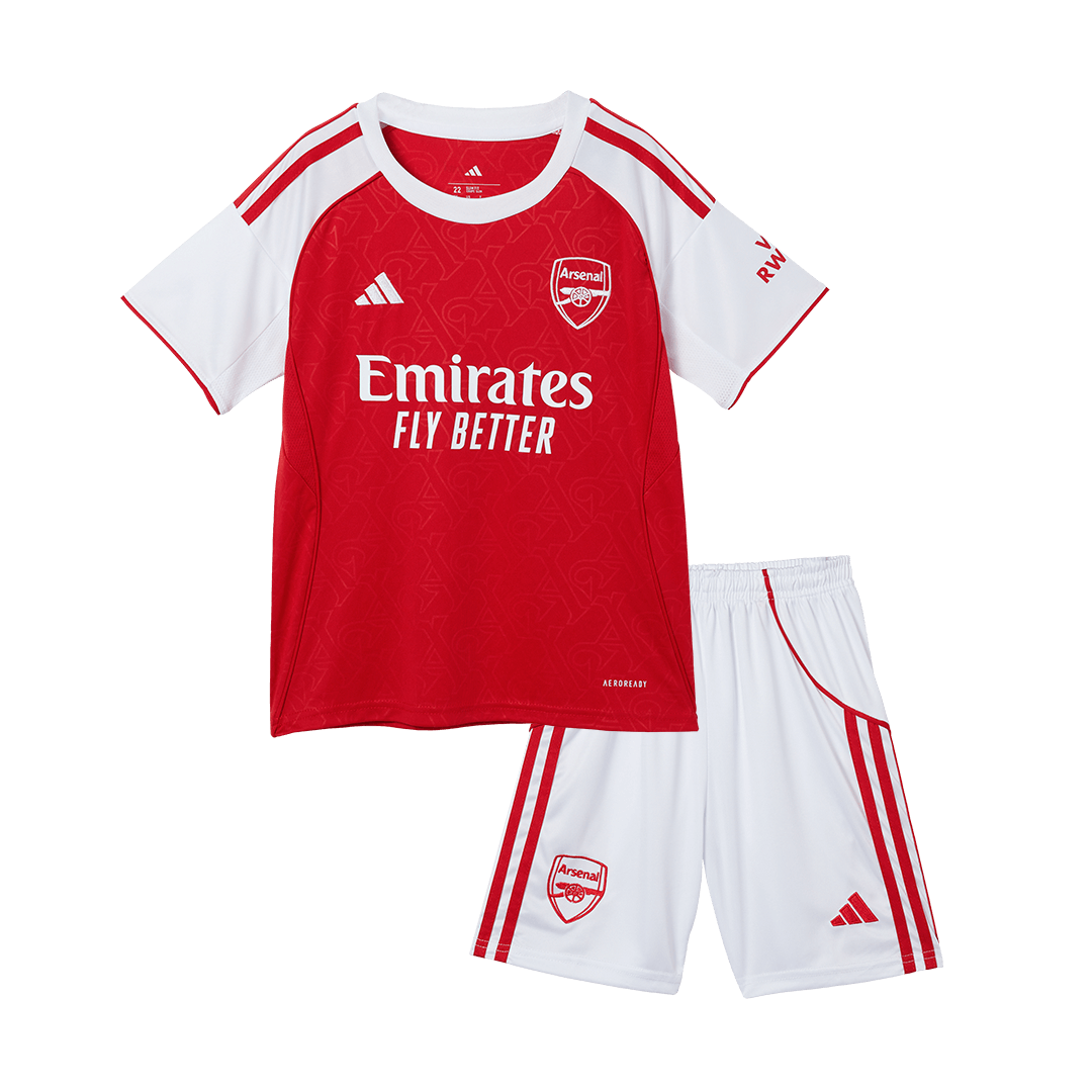 Arsenal Home Soccer Jersey Kit 2025/26 Kids(Jersey+Shorts) - gojersey
