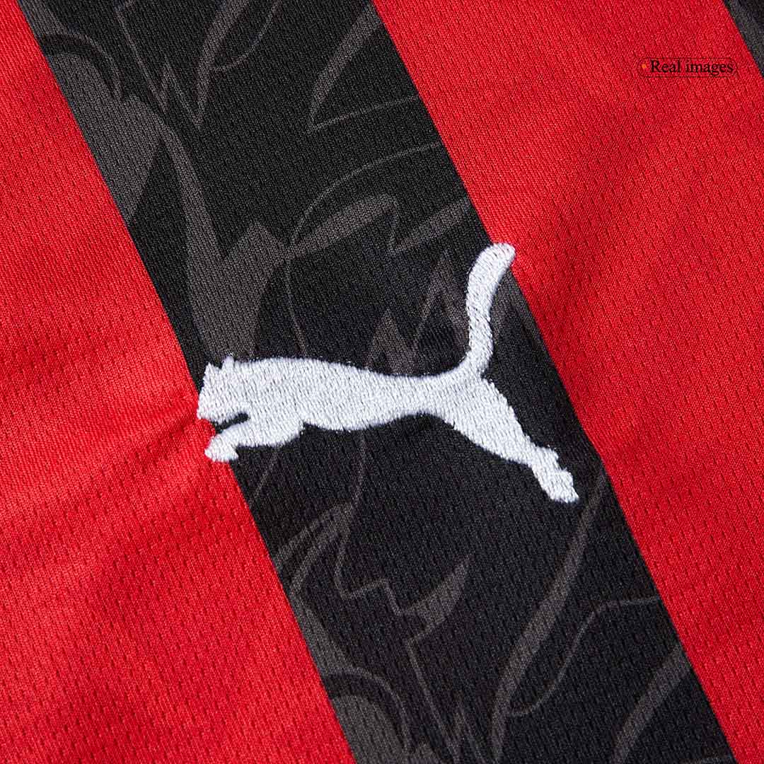 RAFA LEÃO #10 AC Milan Home Soccer Jersey 2025/26 Red&Black - gojersey