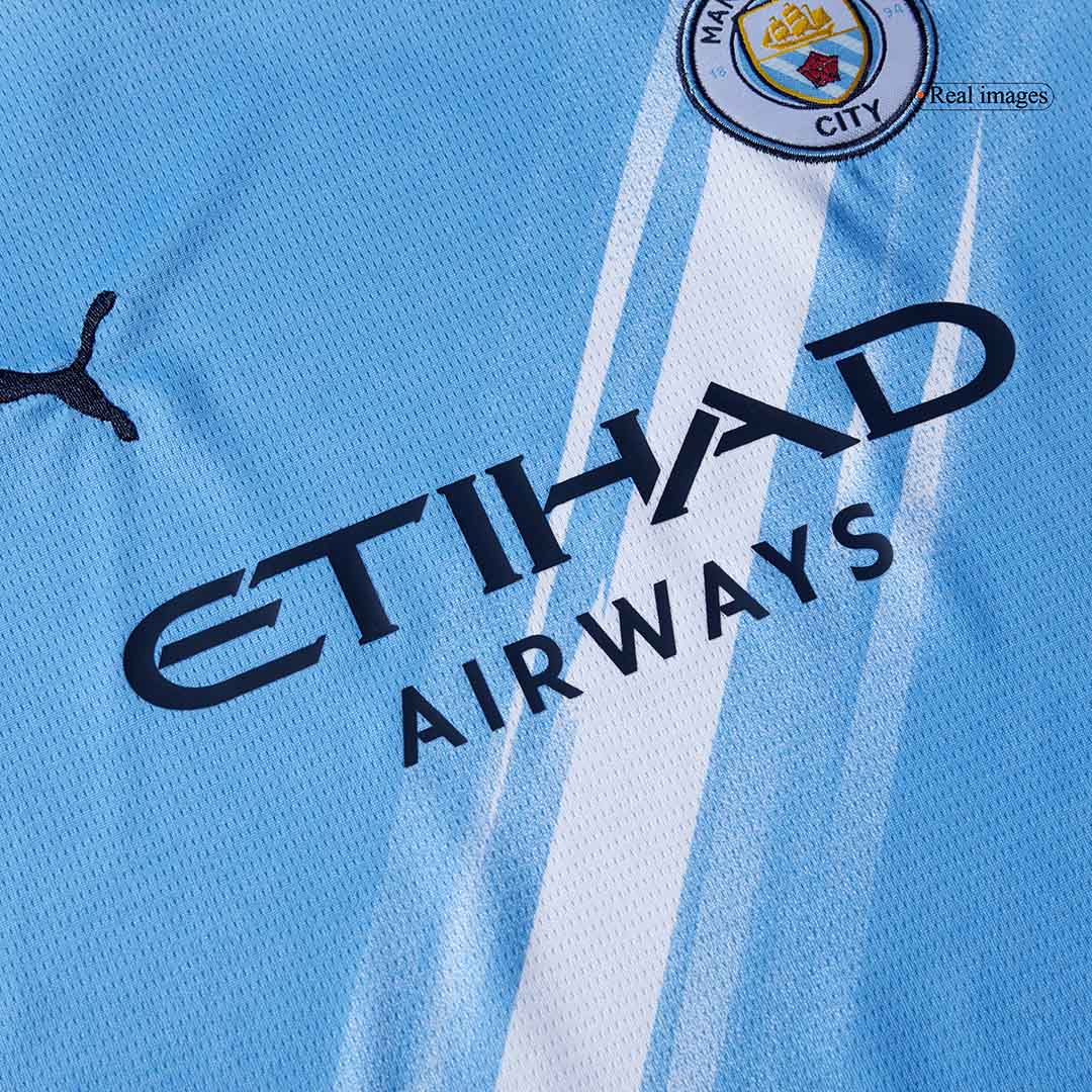 Manchester City Home Soccer Jersey Kit 2025/26 Kids(Jersey+Shorts) - gojersey