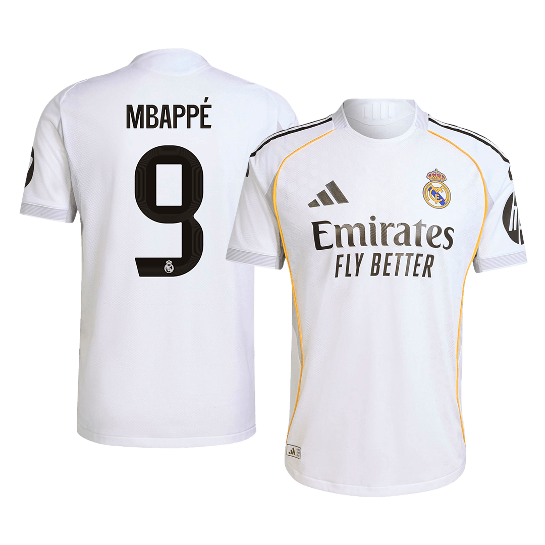 Real Madrid MBAPPÉ #9 Home Soccer Jersey Authentic 2025/26 - gojersey