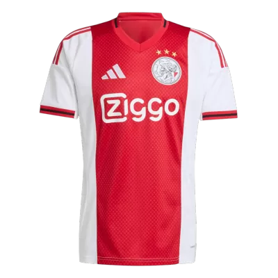Ajax Home Soccer Jersey 2025/26 Red&White - gojersey