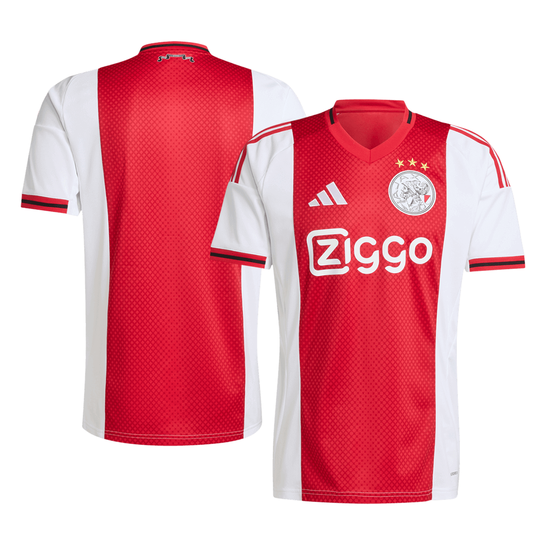 Ajax Home Soccer Jersey 2025/26 Red&White - gojersey