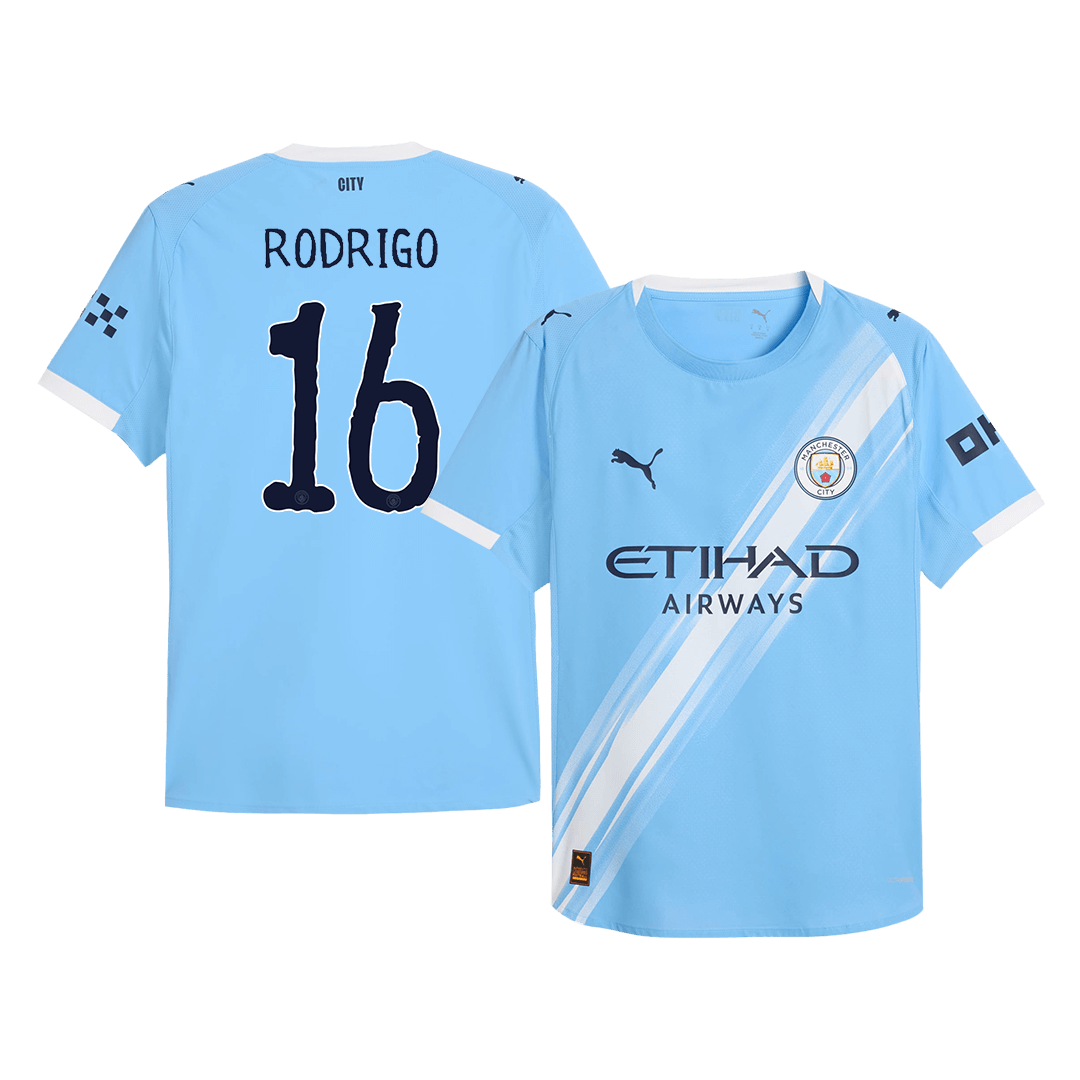 Manchester City RODRIGO #16 Home Soccer Jersey Authentic 2025/26 - Club World Cup - gojersey