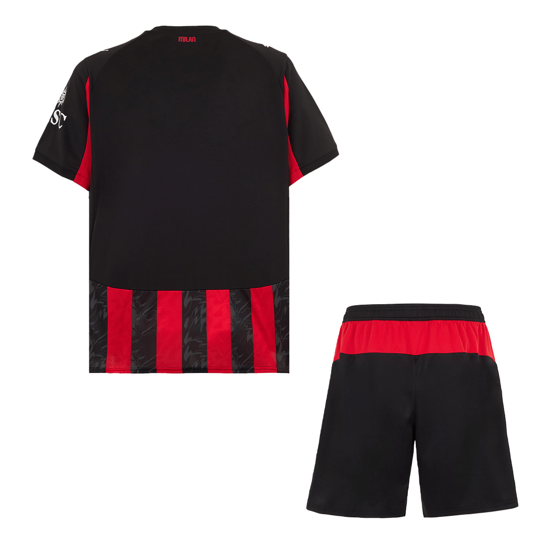 AC Milan Home Soccer Jersey Kit 2025/26 (Jersey+Shorts) - gojersey