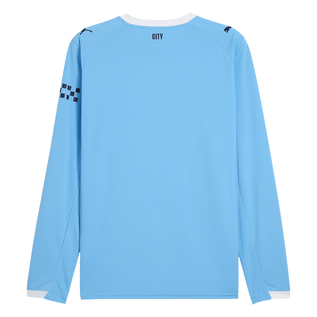 Manchester City Long Sleeve Home Soccer Jersey 2025/26 - gojersey