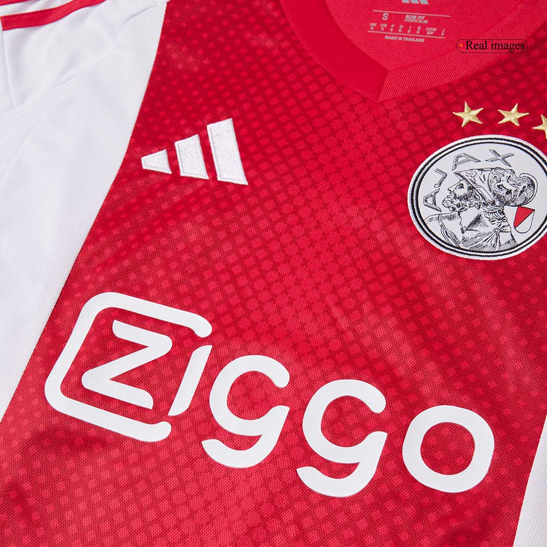Ajax Home Soccer Jersey 2025/26 Red&White - gojersey