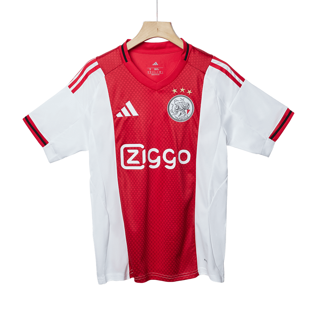 Ajax Home Soccer Jersey 2025/26 Red&White - gojersey