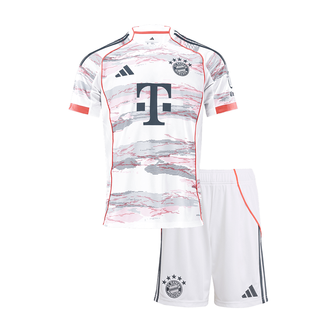 Bayern Munich Away Soccer Jersey Kit 2025/26 Kids(Jersey+Shorts) - gojersey