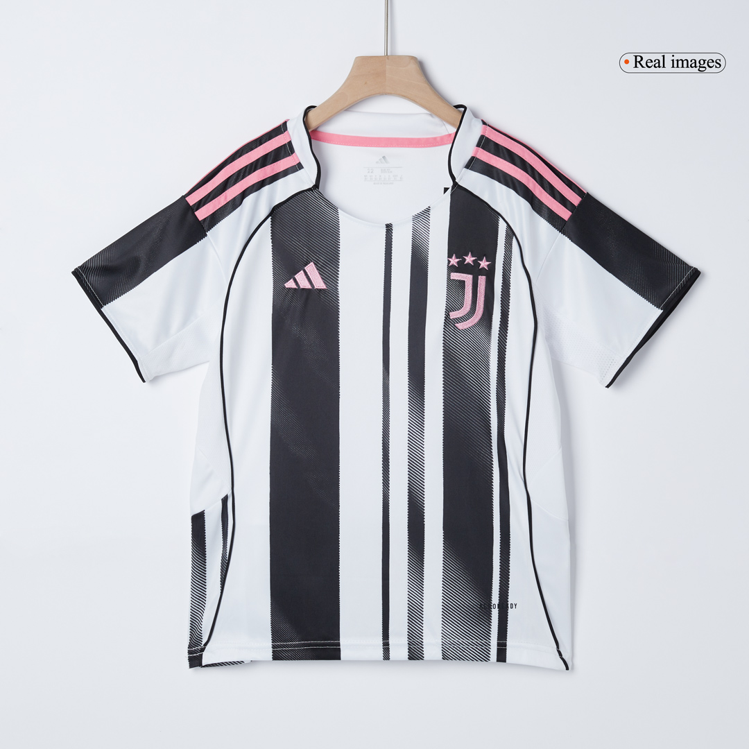 Kid's Juventus Home Soccer Jersey Kit(Jersey+Shorts+Socks) 2025/26 Black&White - gojersey