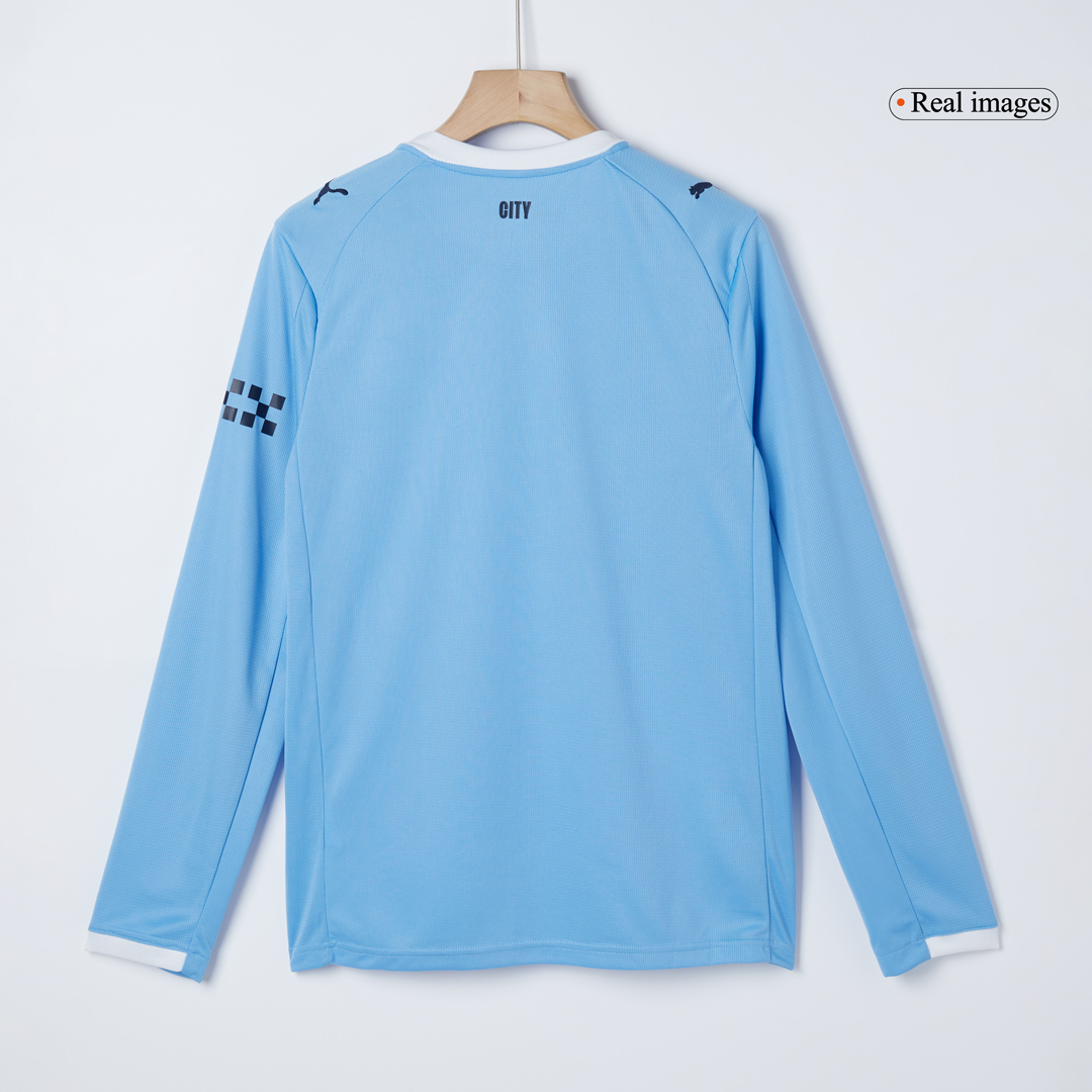 Manchester City Long Sleeve Home Soccer Jersey 2025/26 - gojersey