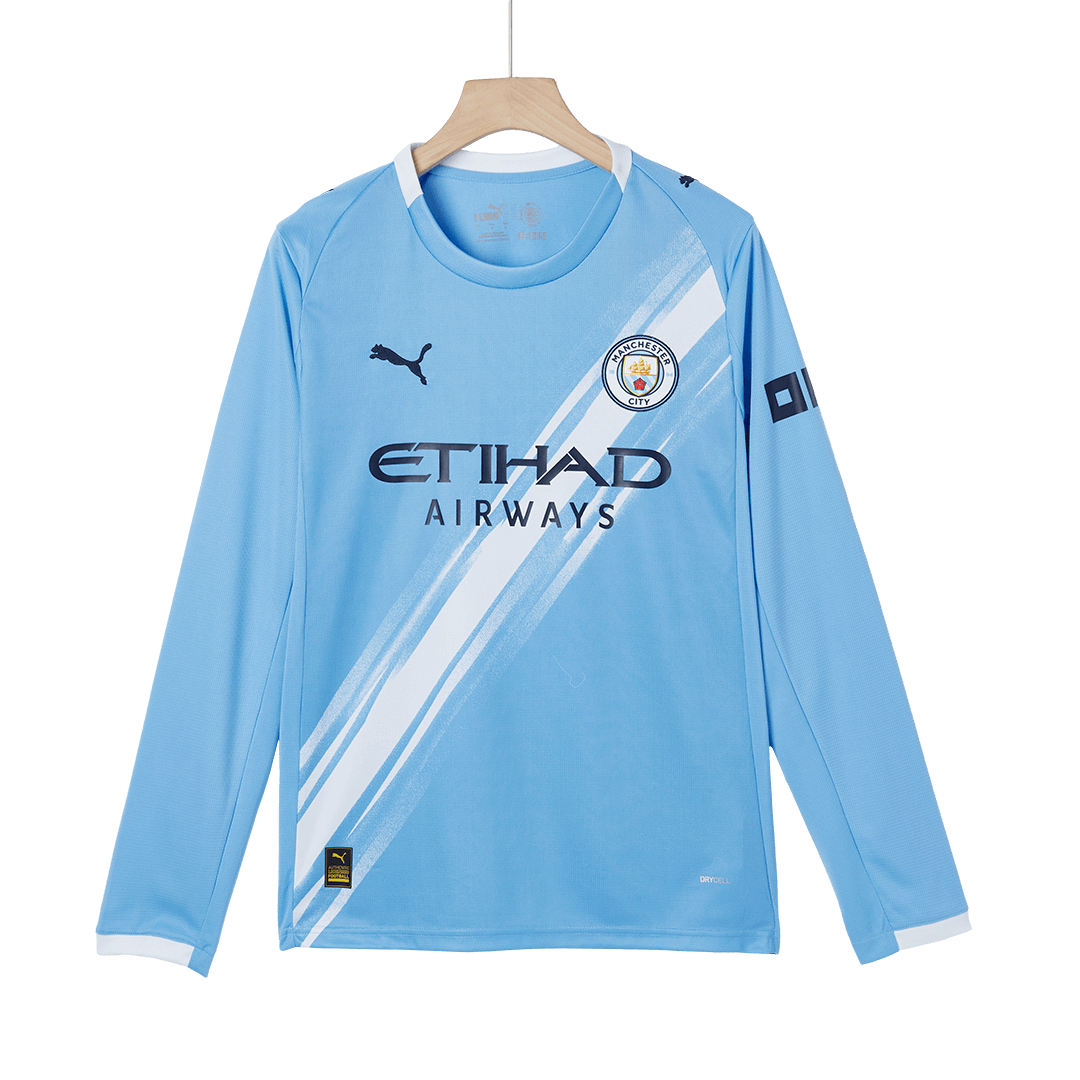 Manchester City Long Sleeve Home Soccer Jersey 2025/26 - gojersey