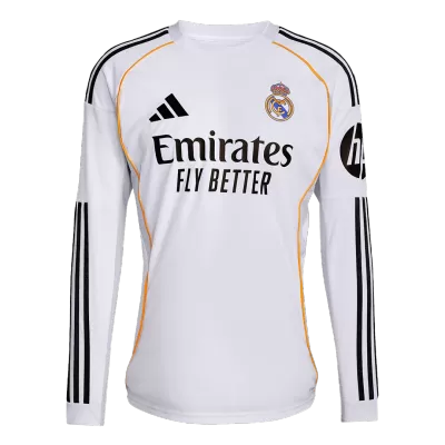 Real Madrid Long Sleeve Home Soccer Jersey 2025/26 - gojersey