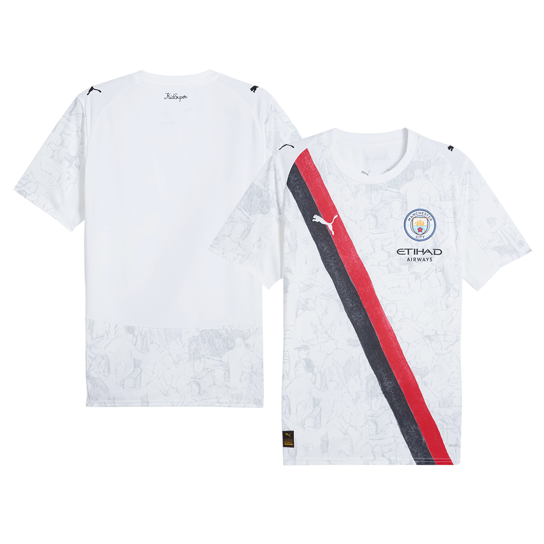 Manchester City KidSuper Soccer Jersey 2025/26 White - Club World Cup - gojersey
