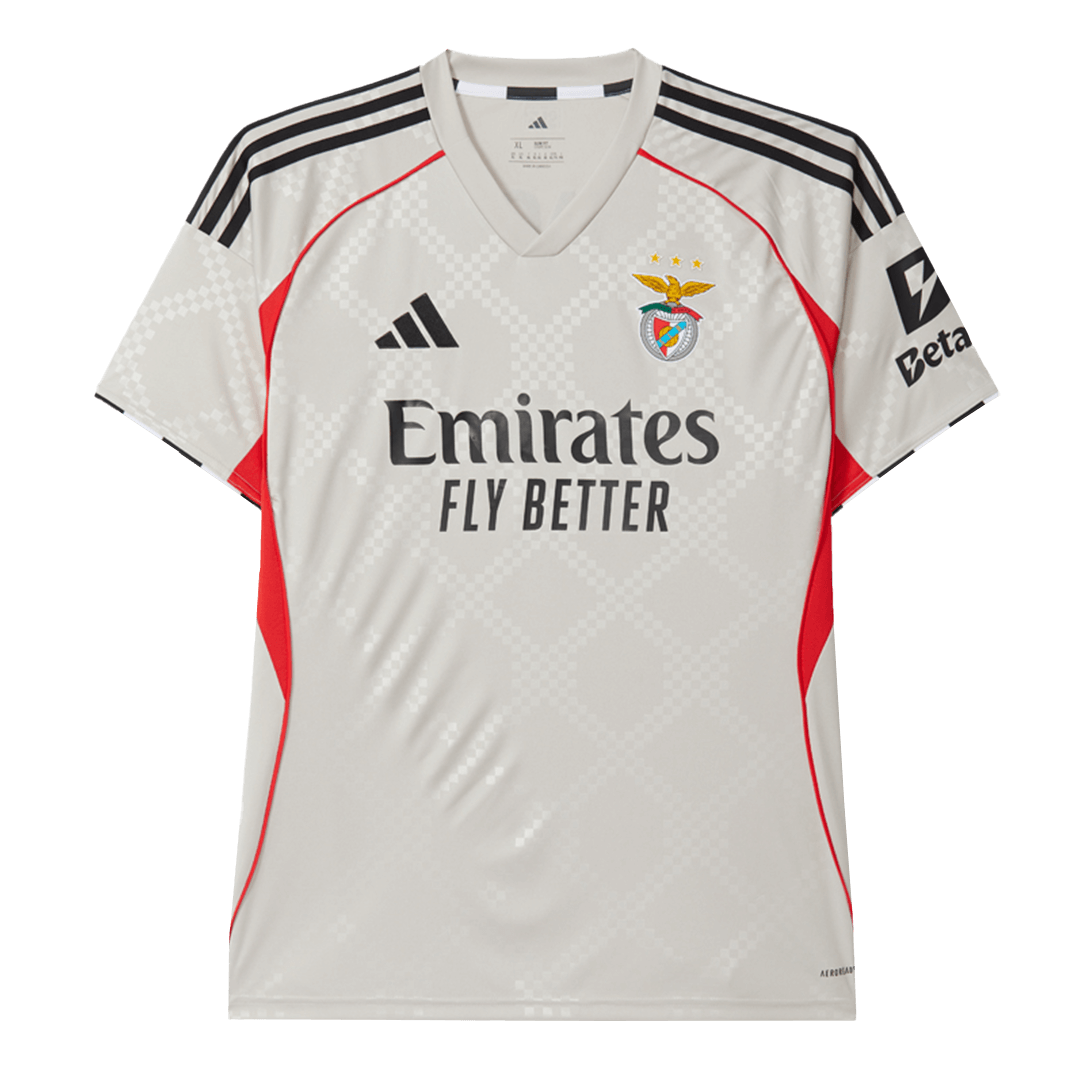 Benfica Away Soccer Jersey 2025/26 Beige - gojersey