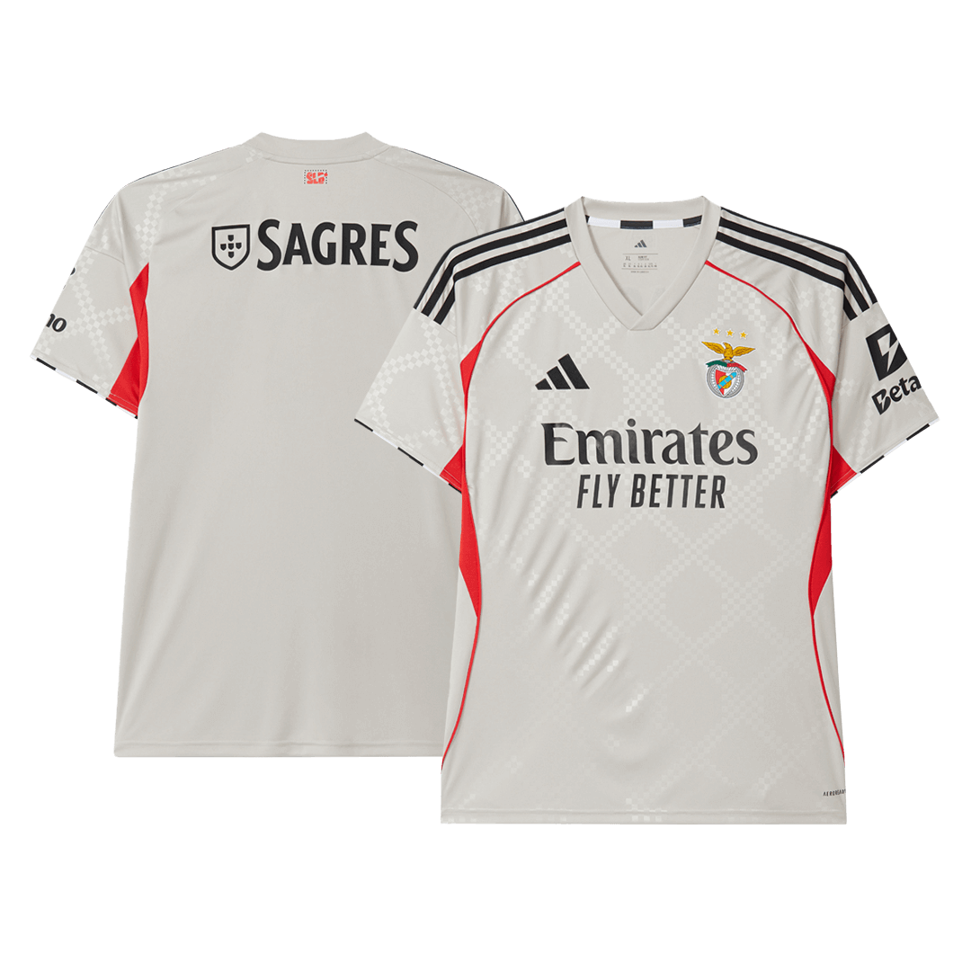 Benfica Away Soccer Jersey 2025/26 Beige - gojersey
