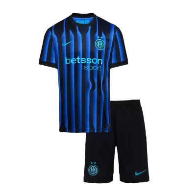 Inter Milan Home Soccer Jersey Kit 2025/26 Kids(Jersey+Shorts) - gojersey