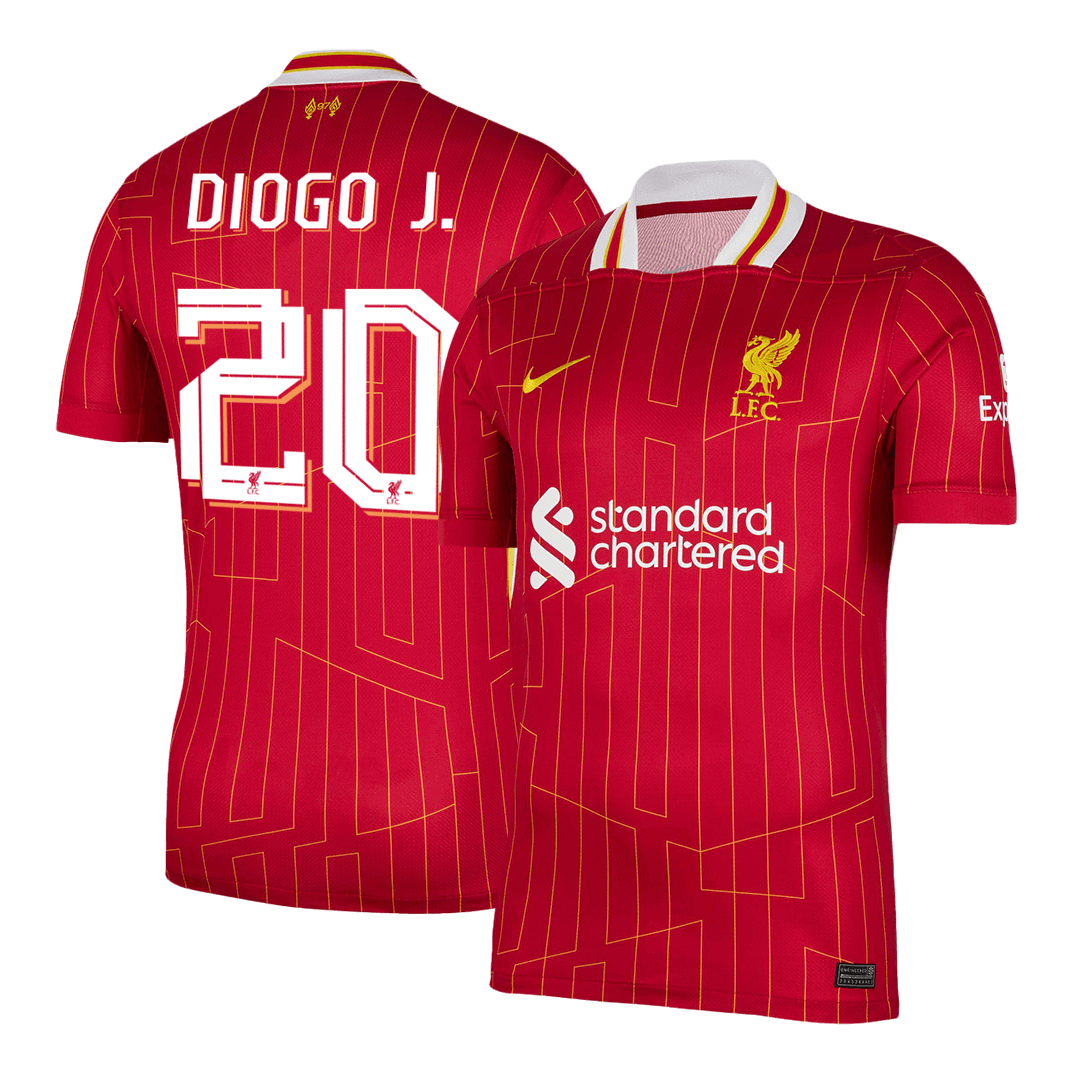Liverpool DIOGO J. #20 Home Soccer Jersey - UCL Edition - gojersey