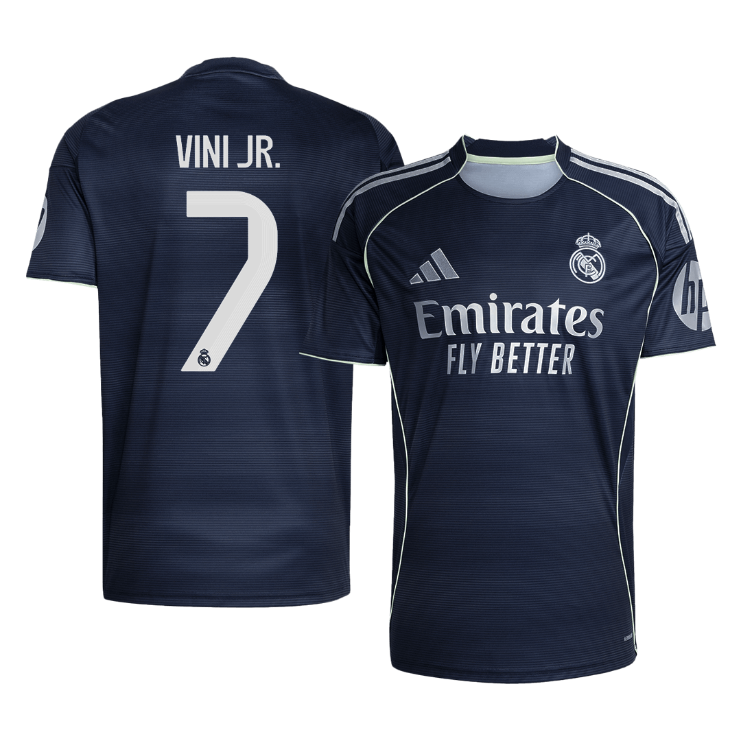 Real Madrid VINI JR. #7 Away Soccer Jersey 2025/26 - gojersey
