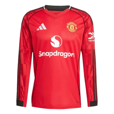 Manchester United Long Sleeve Home Soccer Jersey 2025/26 - gojersey