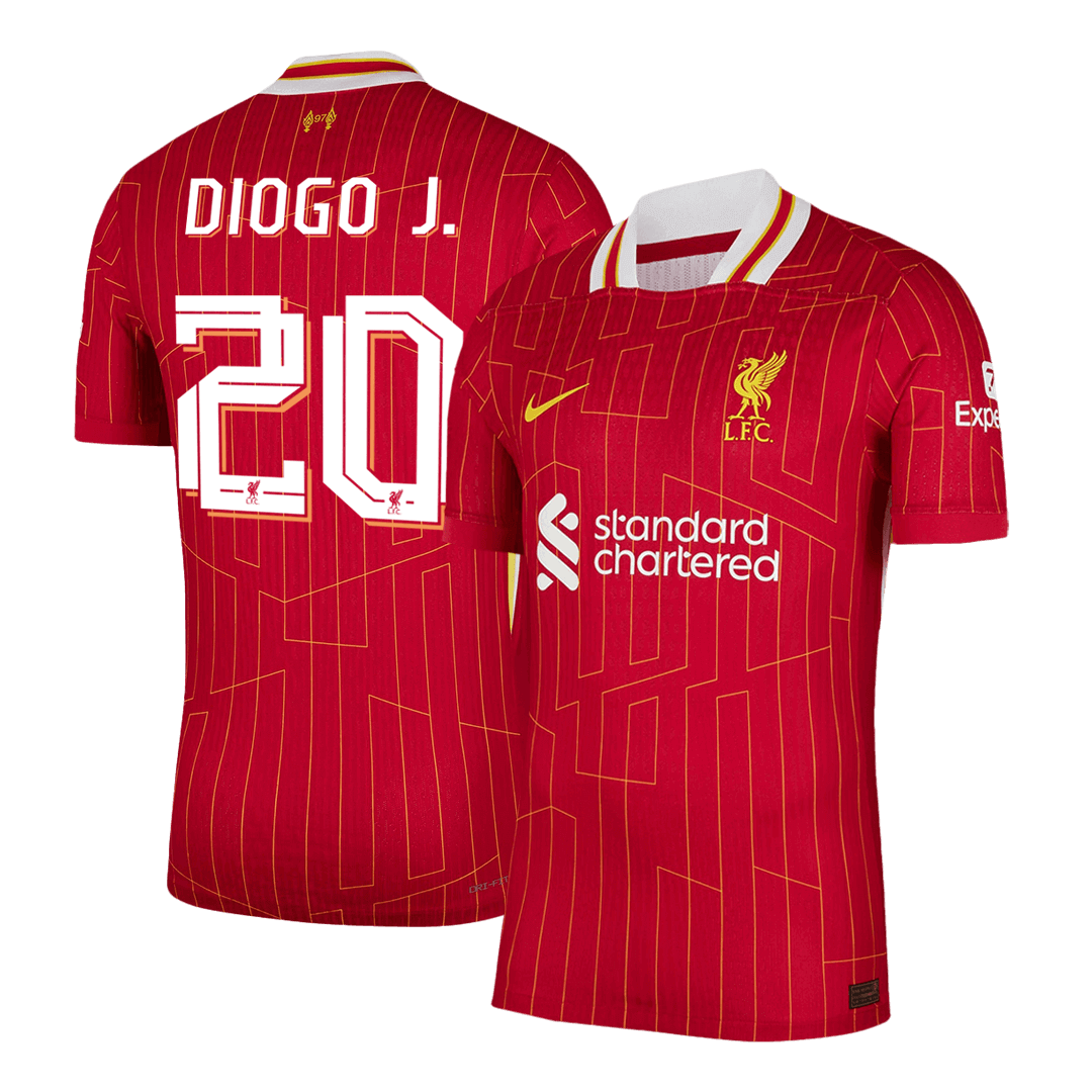 Liverpool DIOGO J. #20 Home Soccer Jersey Authentic - UCL Edition - gojersey