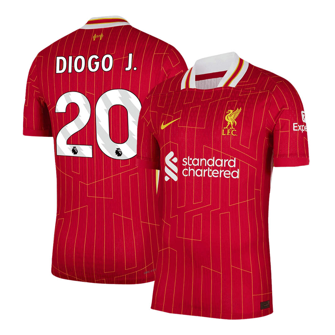 Liverpool DIOGO J. #20 Home Soccer Jersey Authentic - gojersey