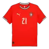 Portugal DIOGO J. #21 Home Soccer Jersey 2025 - gojersey
