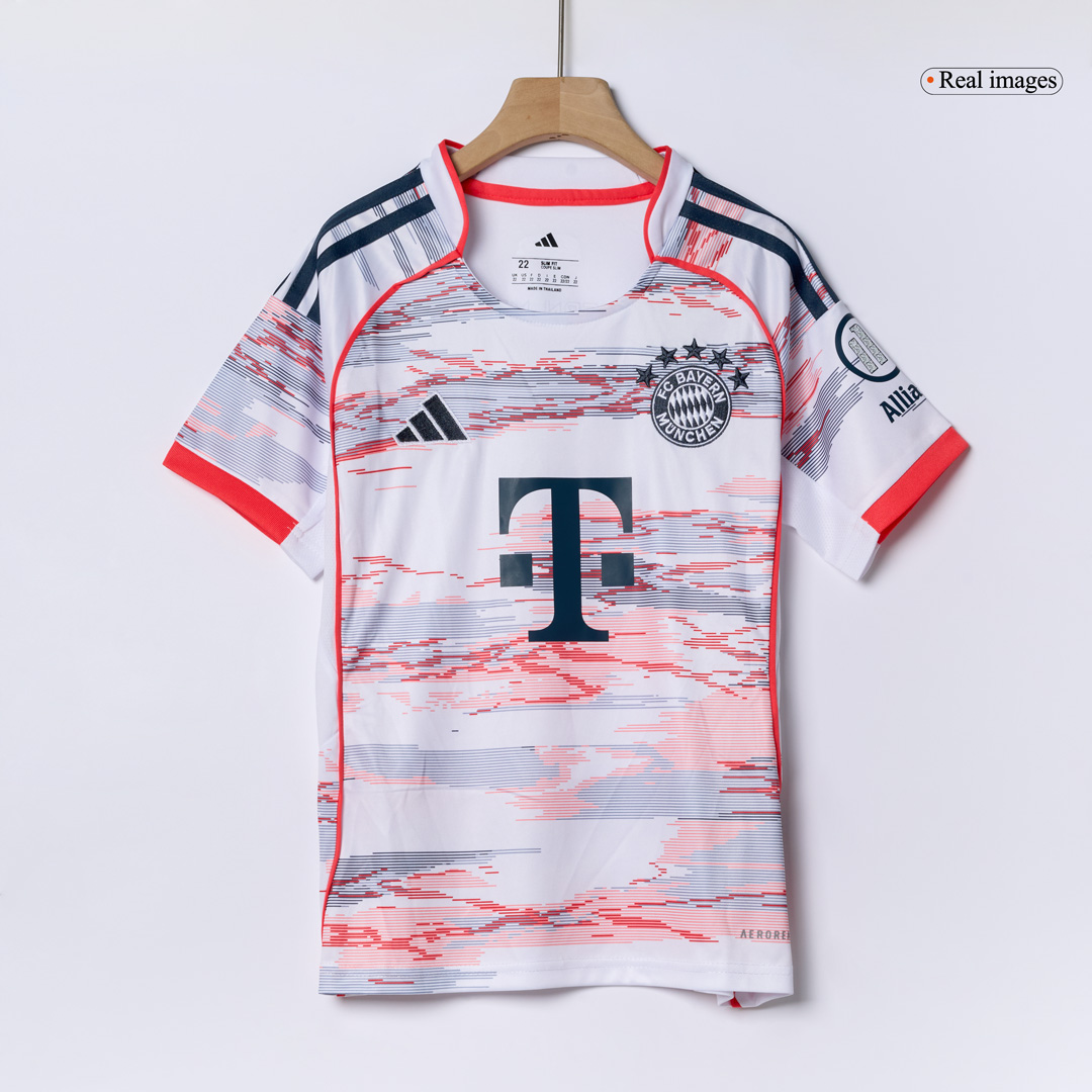 Bayern Munich Away Soccer Jersey Kit 2025/26 Kids(Jersey+Shorts) - gojersey