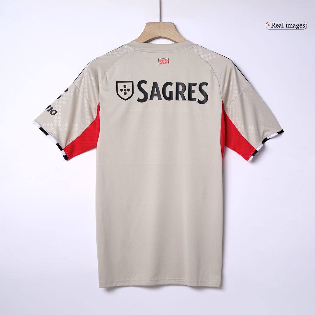 Benfica Away Soccer Jersey 2025/26 Beige - gojersey