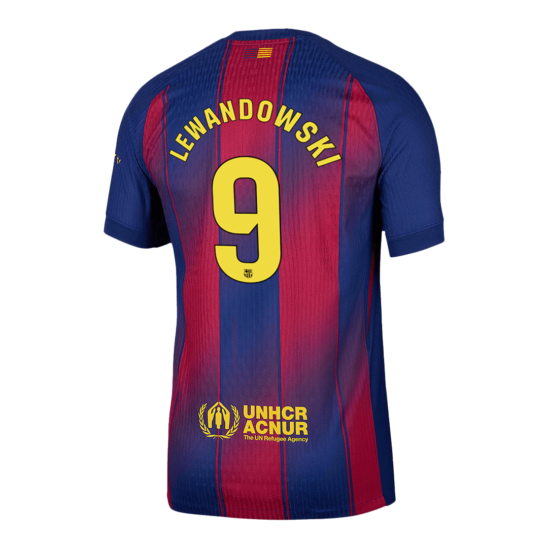 Barcelona LEWANDOWSKI #9 Home Soccer Jersey Authentic 2025/26 - gojersey