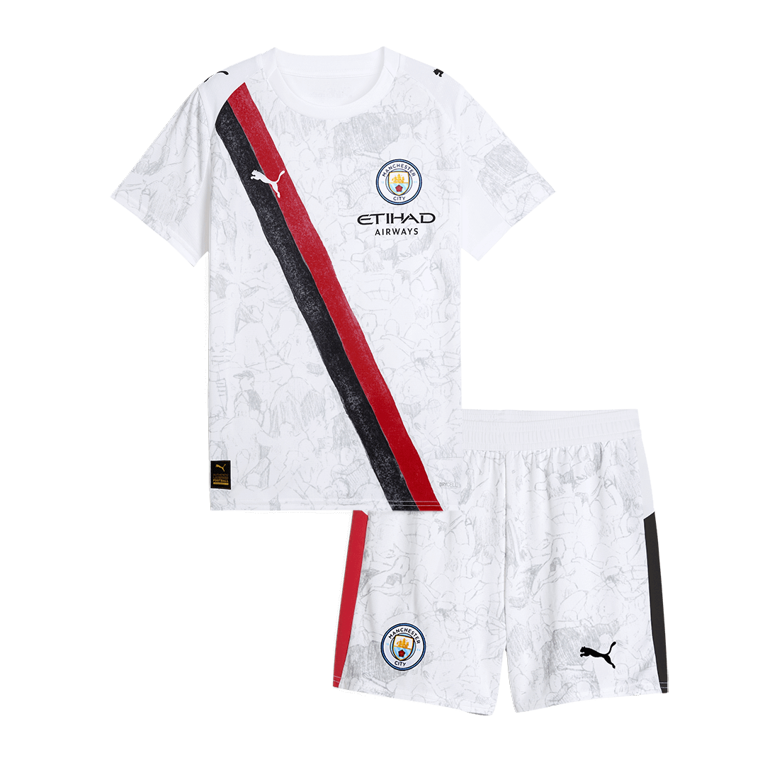 Manchester City Soccer Jersey Kit 2025/26 Kids(Jersey+Shorts) - gojersey