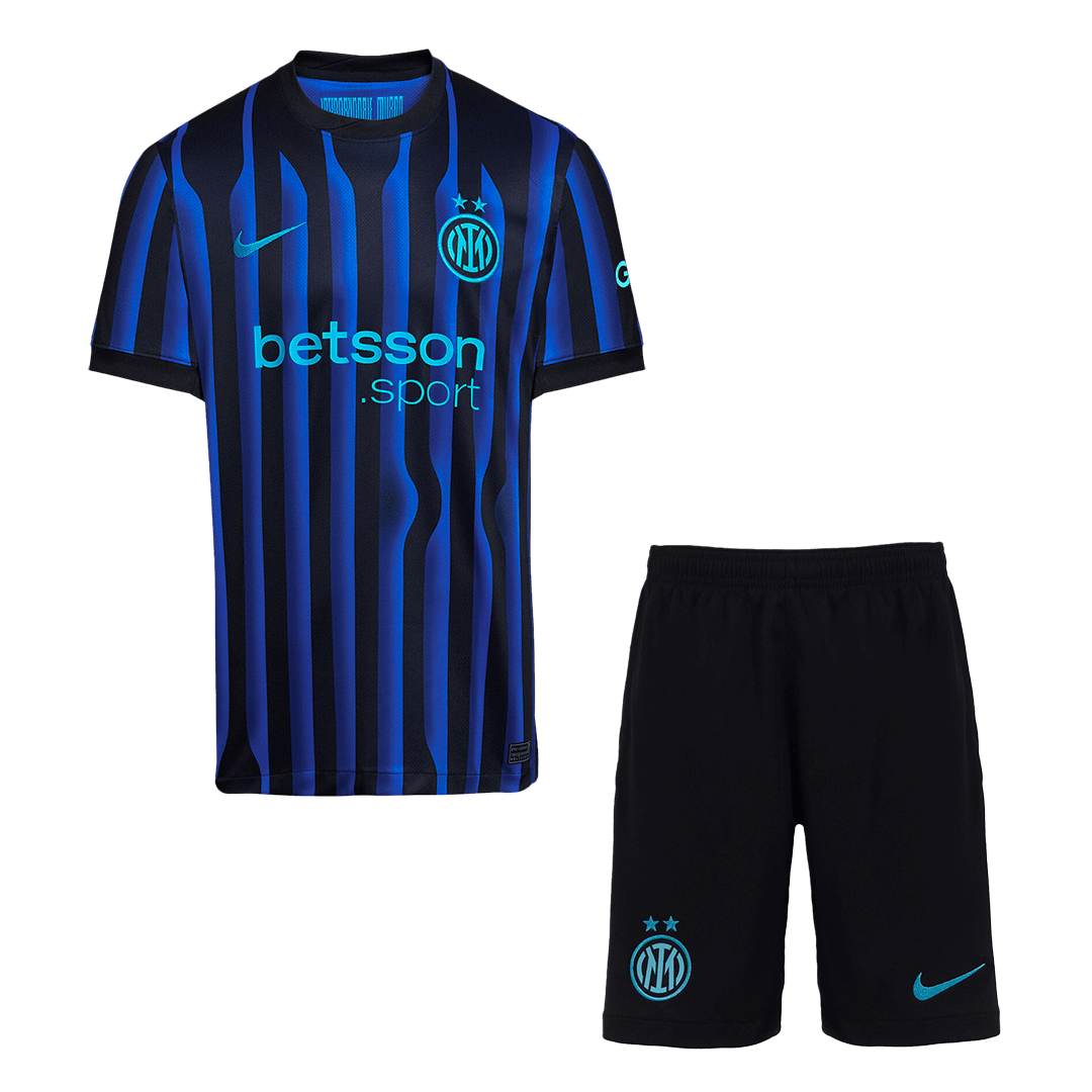 Inter Milan Home Soccer Jersey Kit 2025/26 (Jersey+Shorts) - gojersey