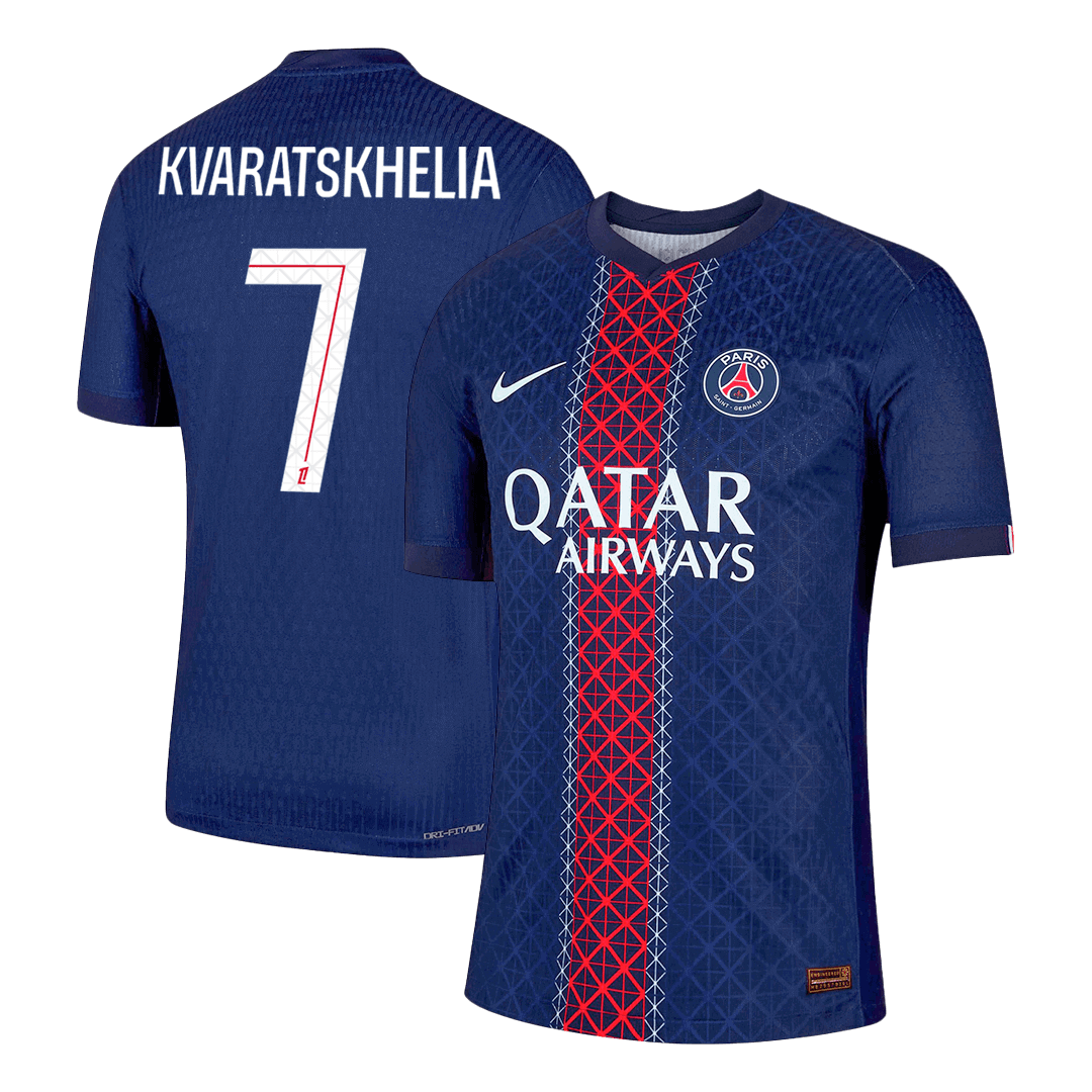 PSG KVARATSKHELIA #7 Home Soccer Jersey Authentic 2025/26 - gojersey