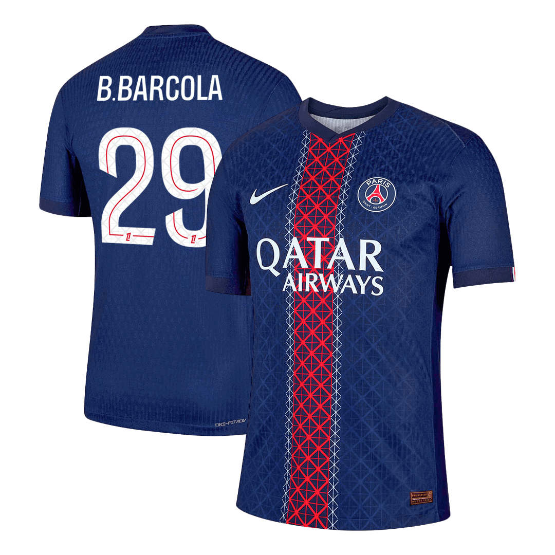 PSG B.BARCOLA #29 Home Soccer Jersey Authentic 2025/26 - gojersey