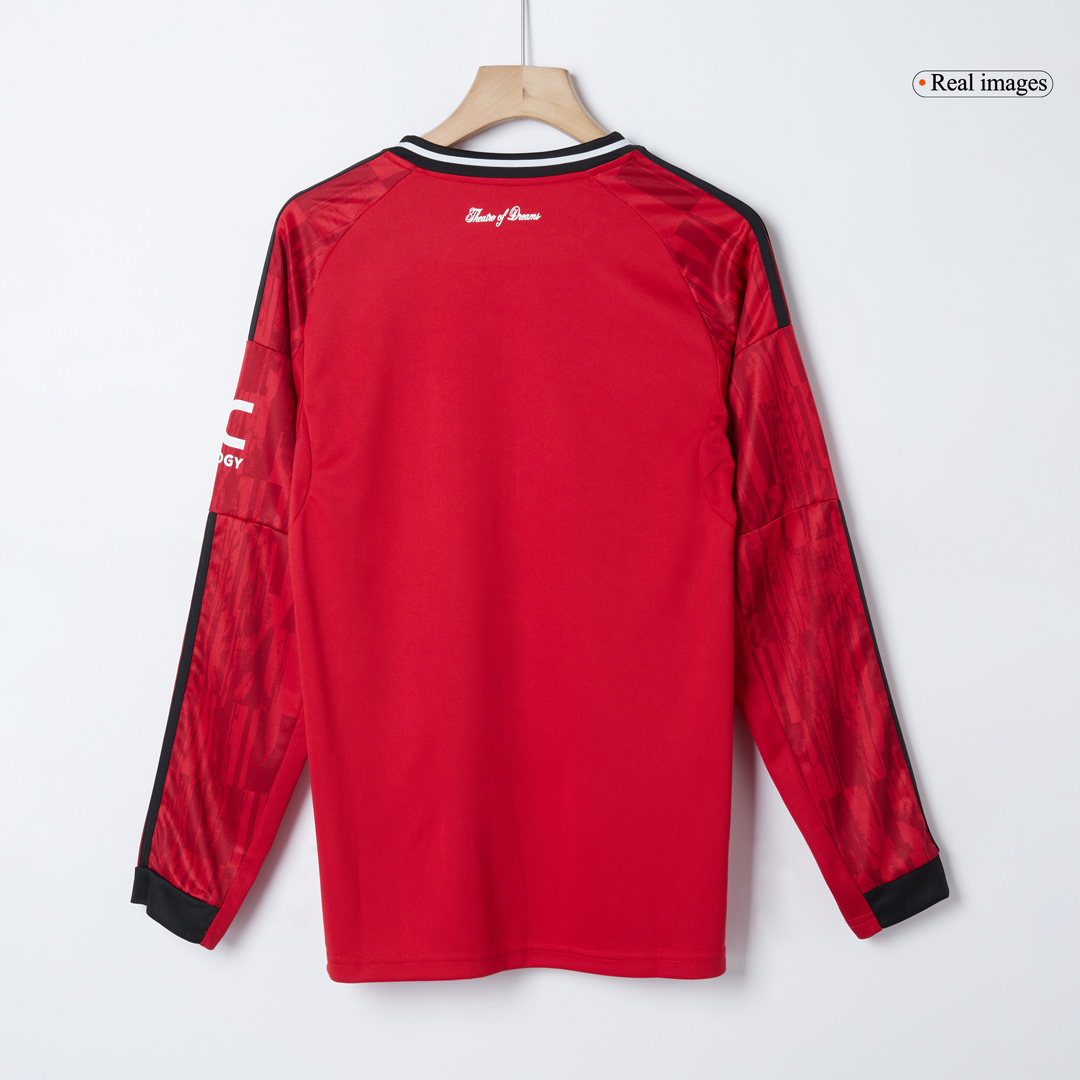 Manchester United Long Sleeve Home Soccer Jersey 2025/26 - gojersey