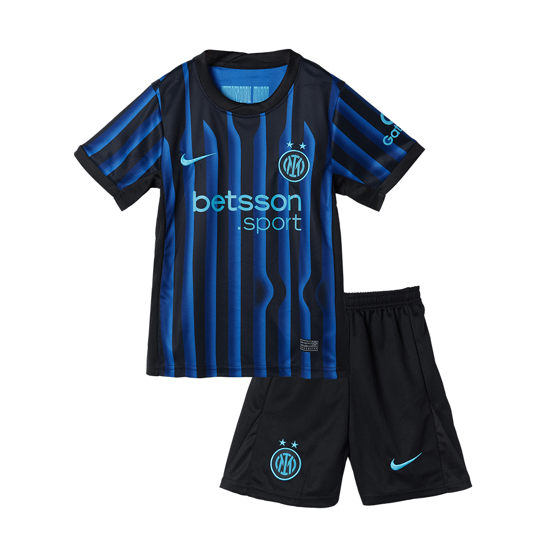 Inter Milan Home Soccer Jersey Kit 2025/26 Kids(Jersey+Shorts) - gojersey