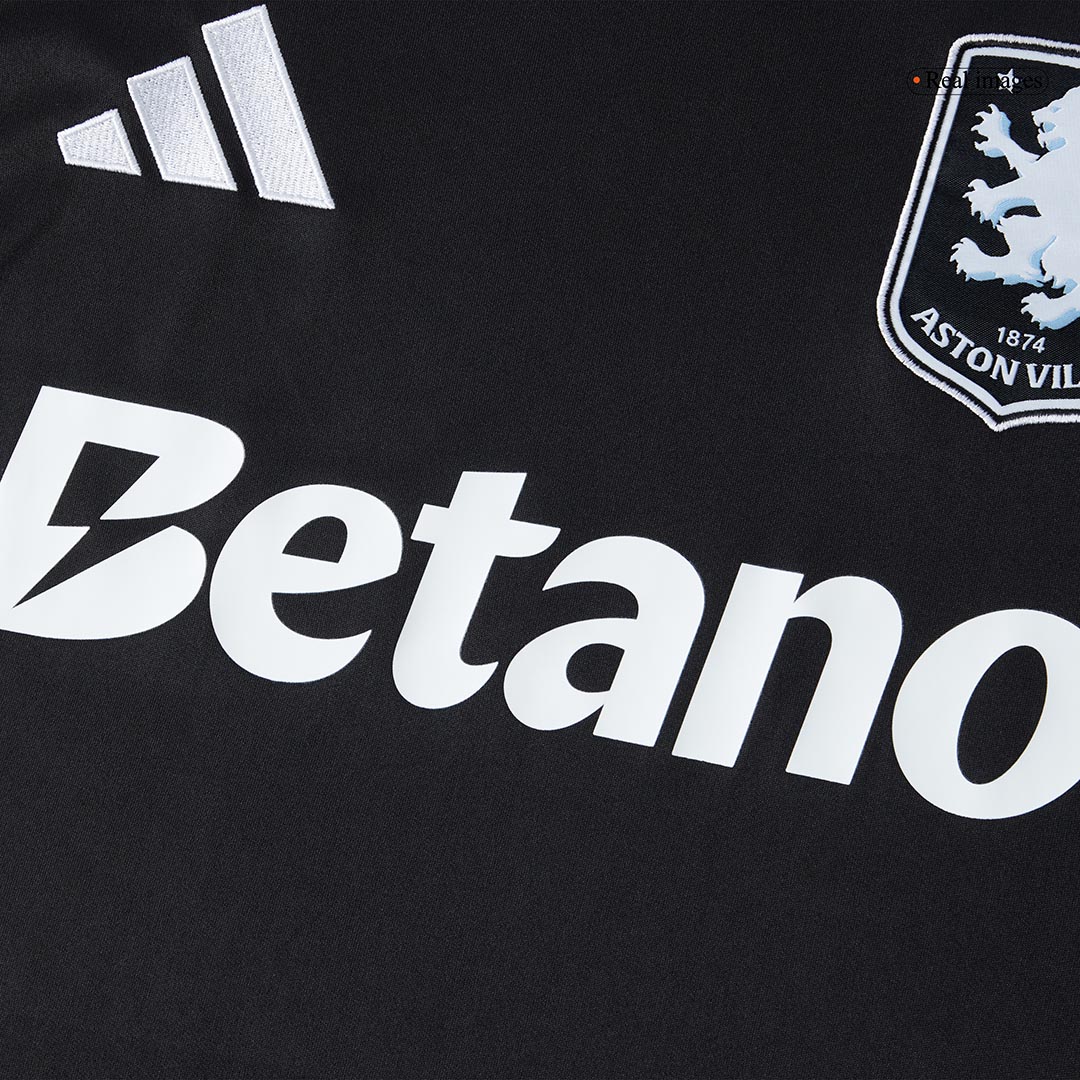 Aston Villa Away Soccer Jersey 25/26 Black - gojersey