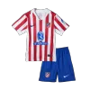 Atletico Madrid Home Soccer Jersey Kit 2025/26 Kids(Jersey+Shorts) - gojersey