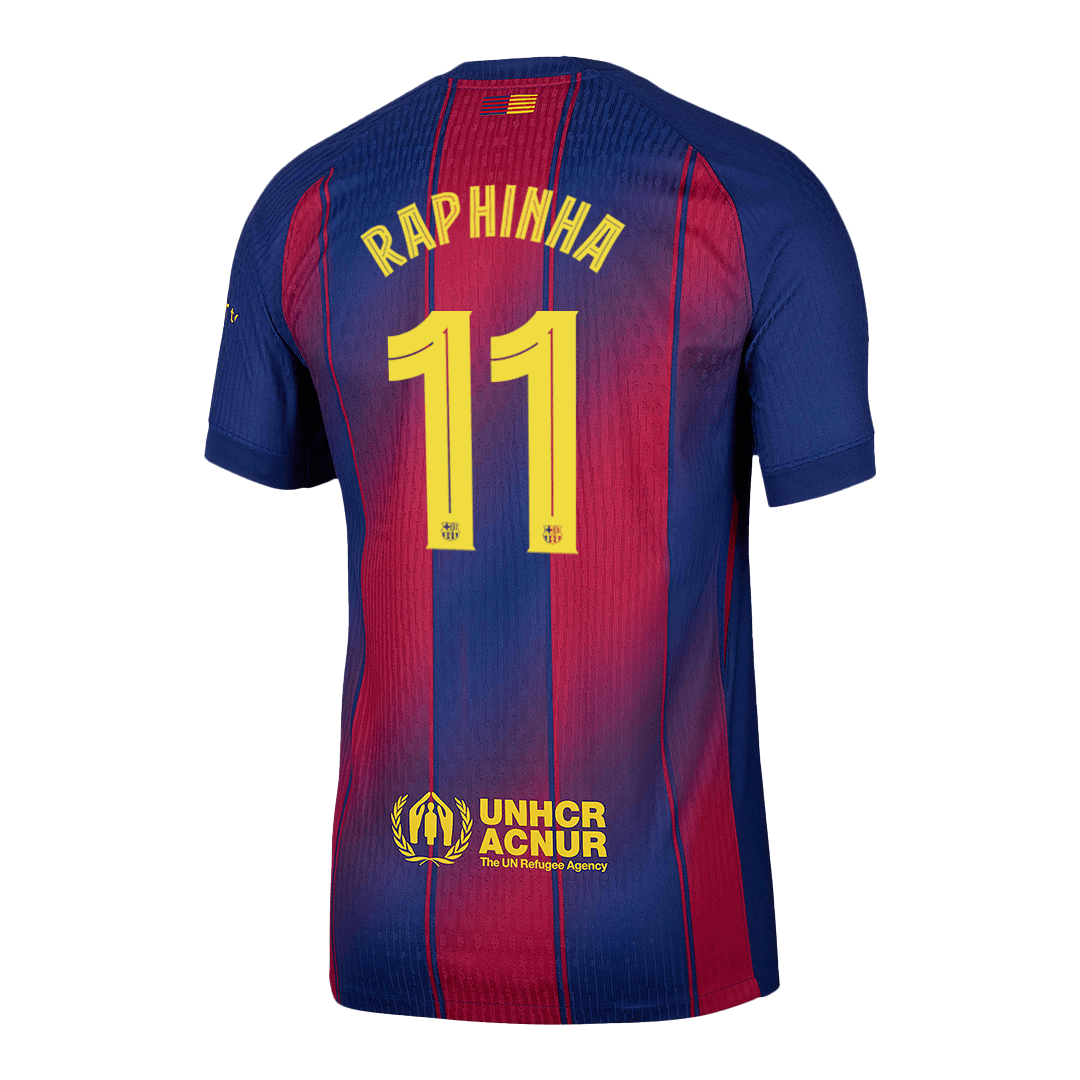Barcelona RAPHINHA #11 Home Soccer Jersey Authentic 2025/26 - UCL Edition - gojersey