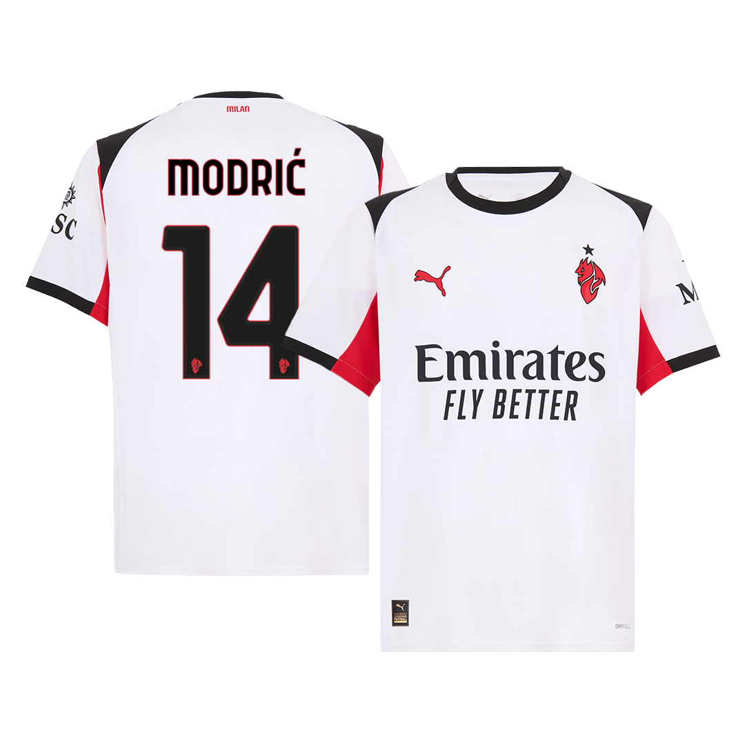 AC Milan MODRIĆ #14 Away Soccer Jersey 2025/26 - gojersey