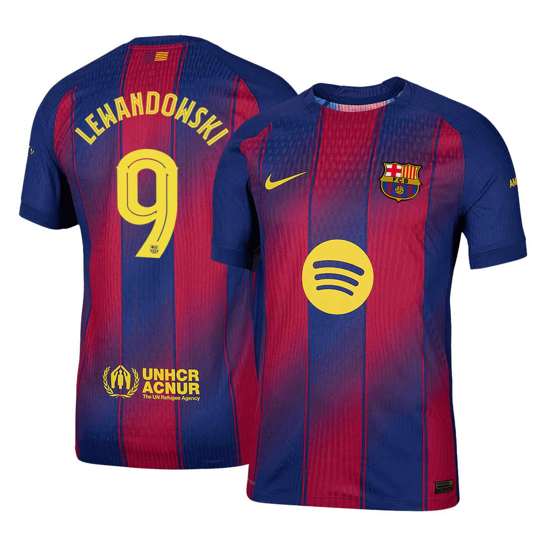 Barcelona LEWANDOWSKI #9 Home Soccer Jersey Authentic 2025/26 - UCL Edition - gojersey