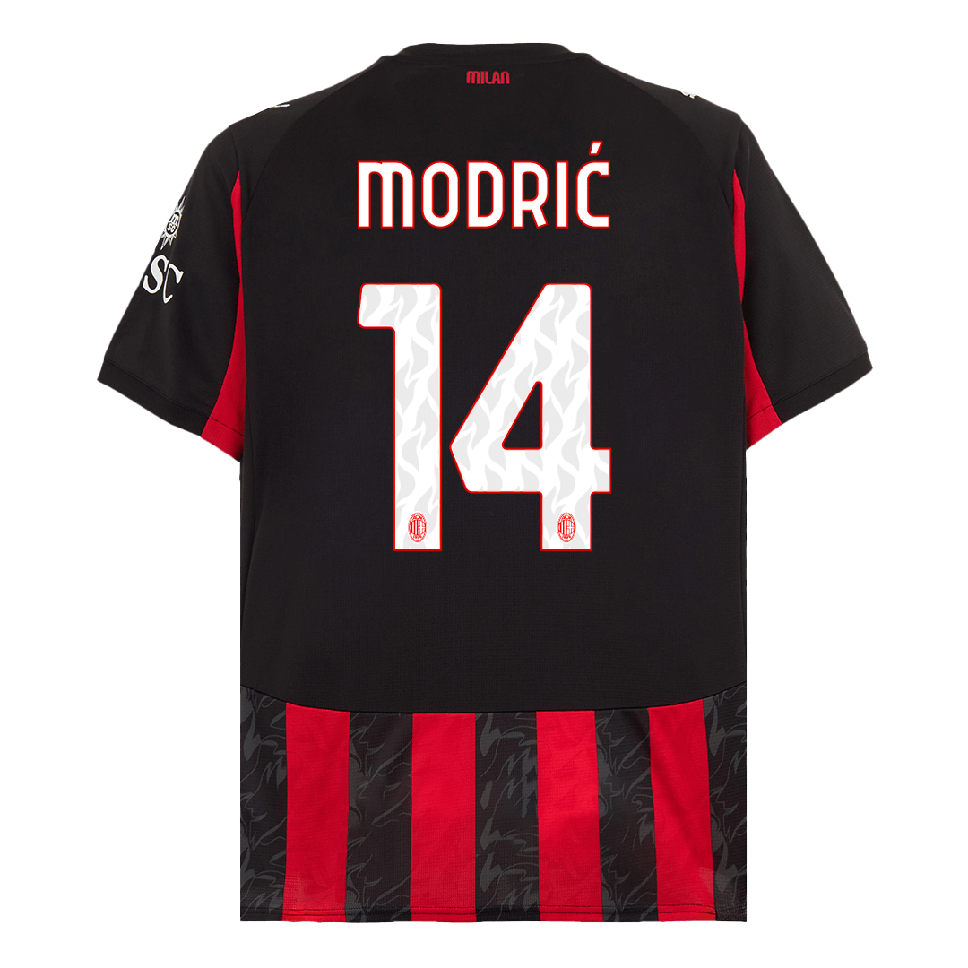 AC Milan MODRIĆ #14 Home Soccer Jersey 2025/26 - gojersey