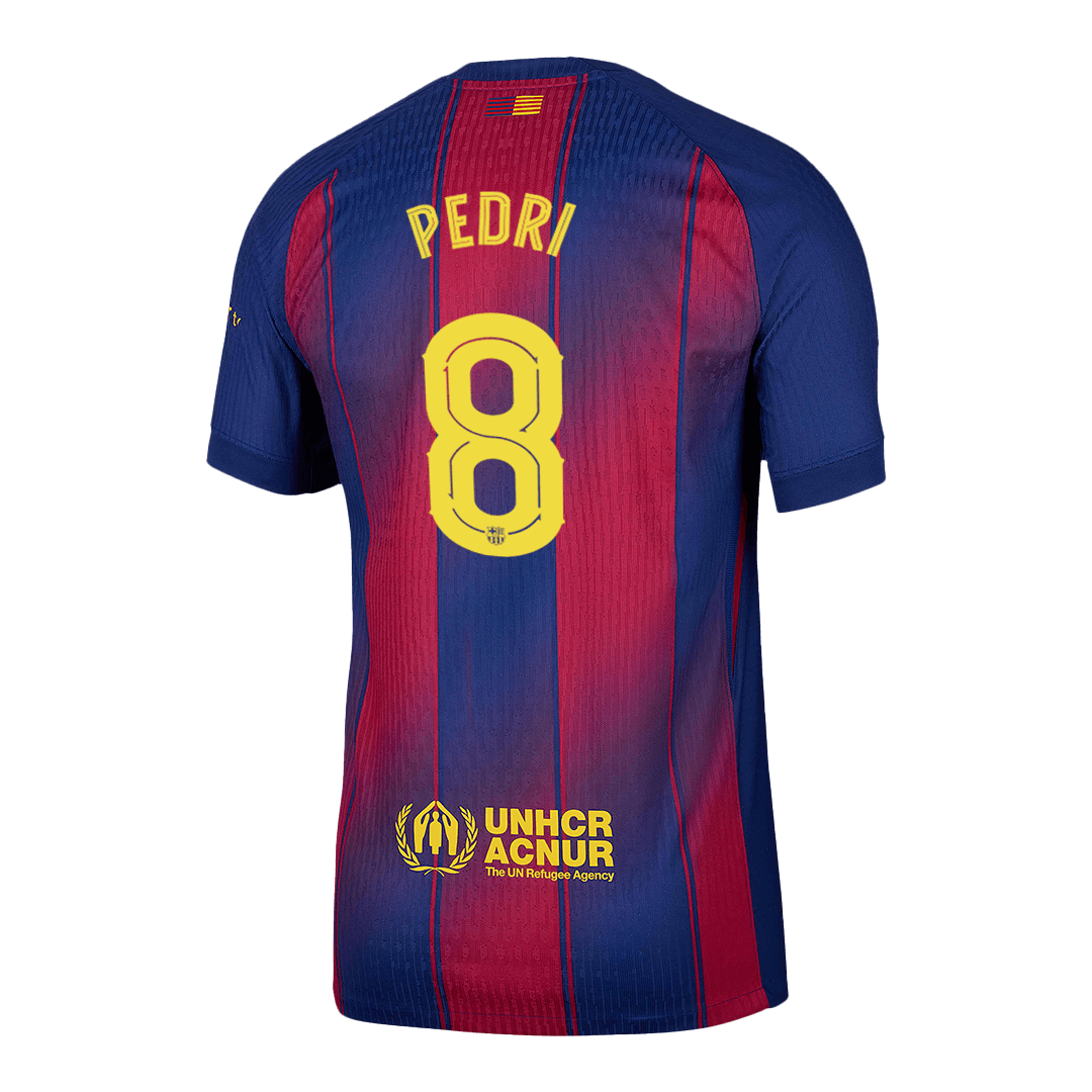 Barcelona PEDRI #8 Home Soccer Jersey Authentic 2025/26 - UCL Edition - gojersey