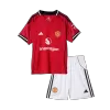 Manchester United Home Soccer Jersey Kit 2025/26 Kids(Jersey+Shorts) - gojersey