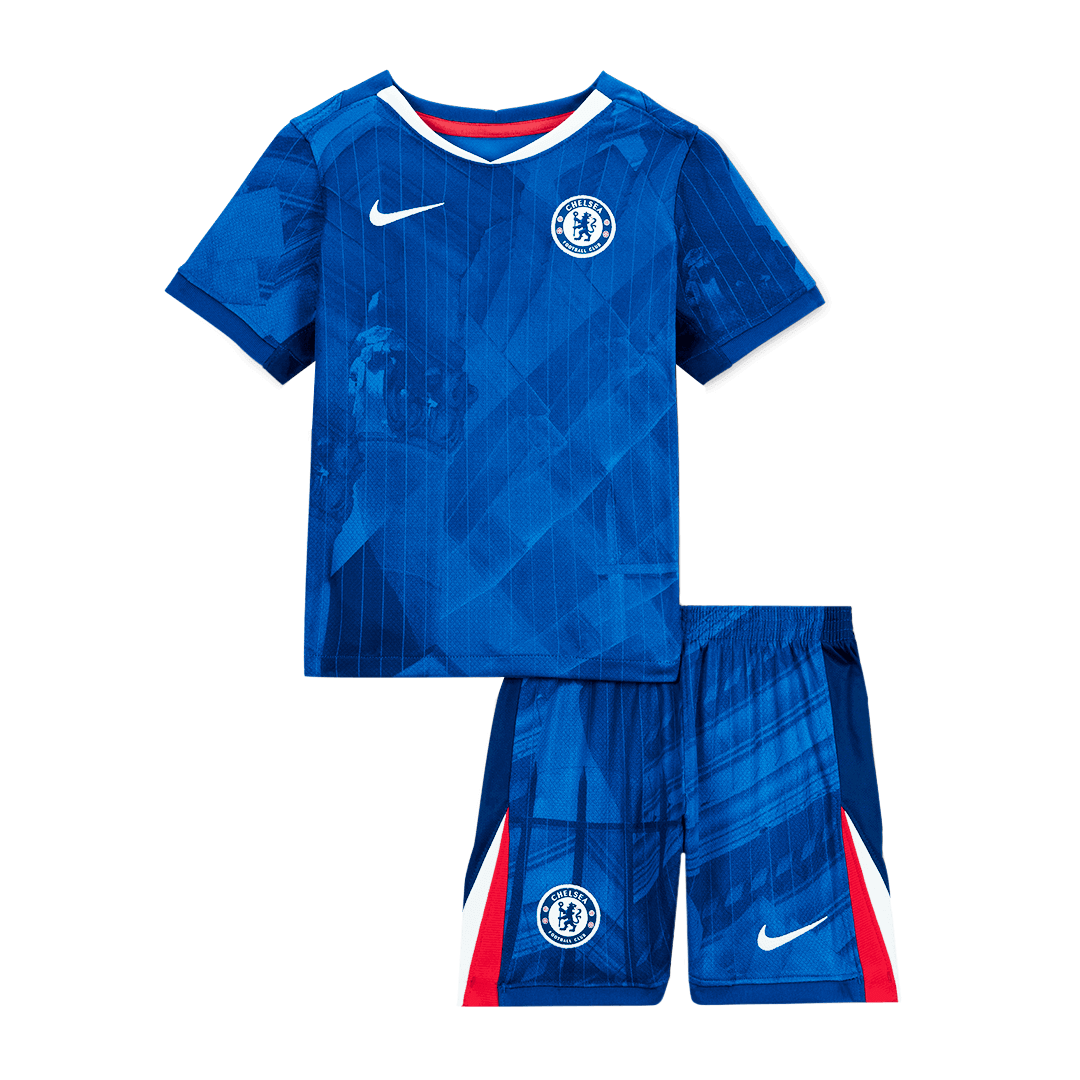 Chelsea Home Soccer Jersey Kit 2025/26 Kids(Jersey+Shorts) - gojersey