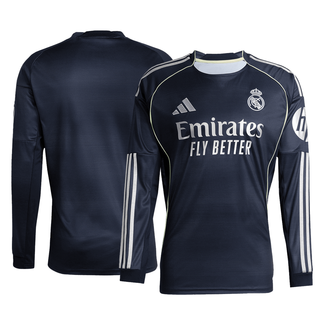 Real Madrid Long Sleeve Away Soccer Jersey 2025/26 - gojersey